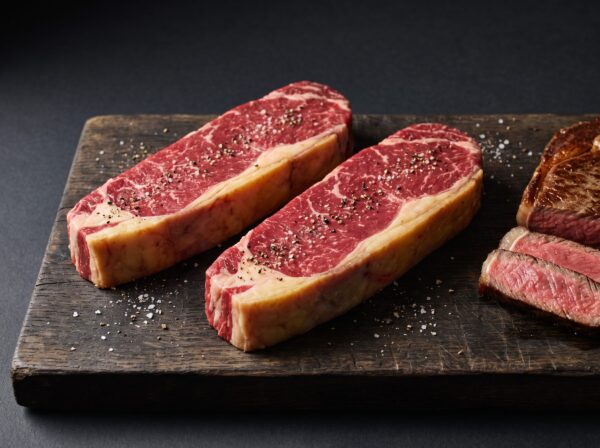 Entrecôte af skotsk højlandskvæg med fedtkant
