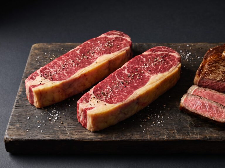Entrecôte af skotsk højlandskvæg med fedtkant
