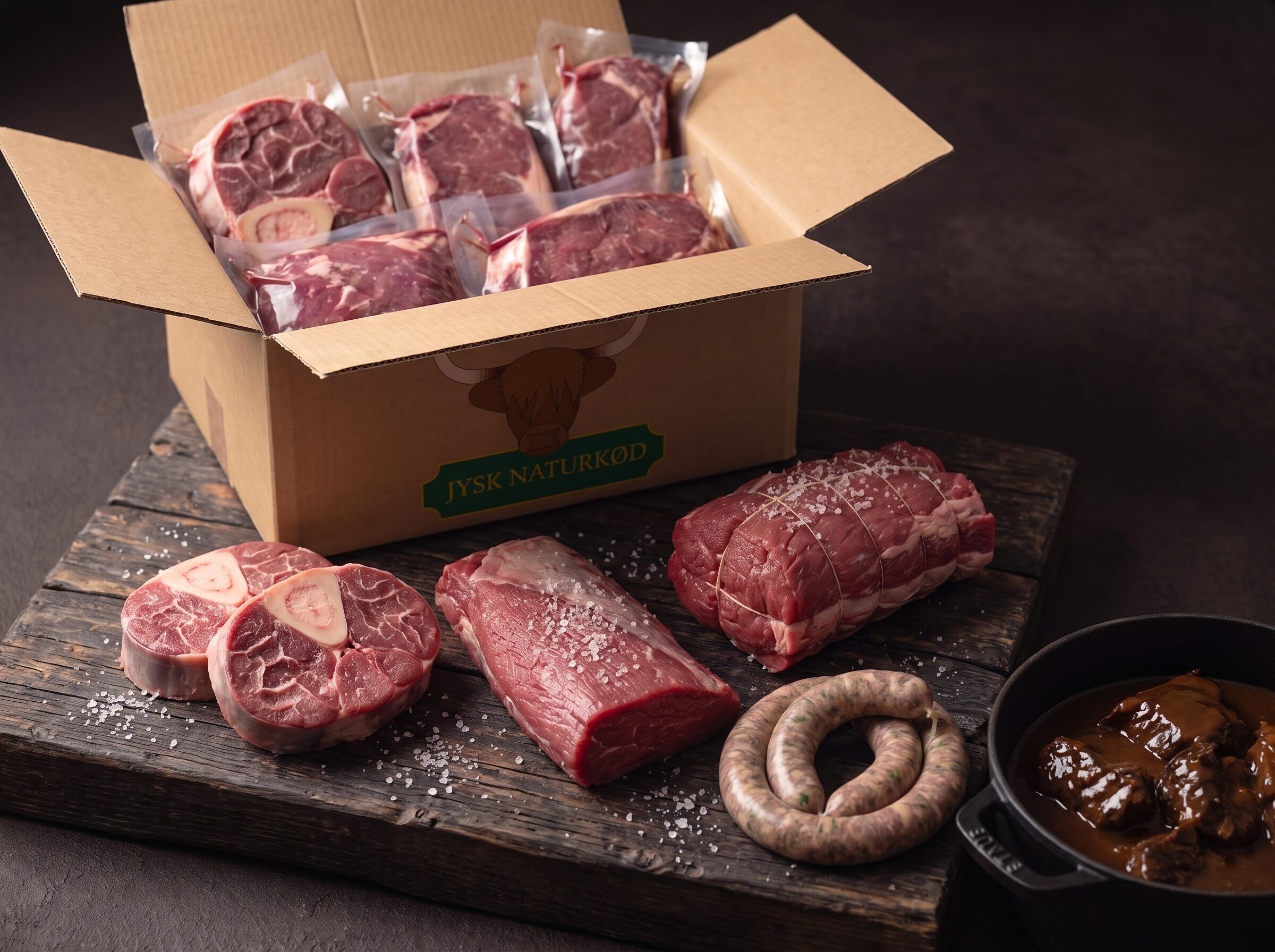 Simre-kassen med osso buco, spidsbryst, tykkam og grillpølser med ramsløg